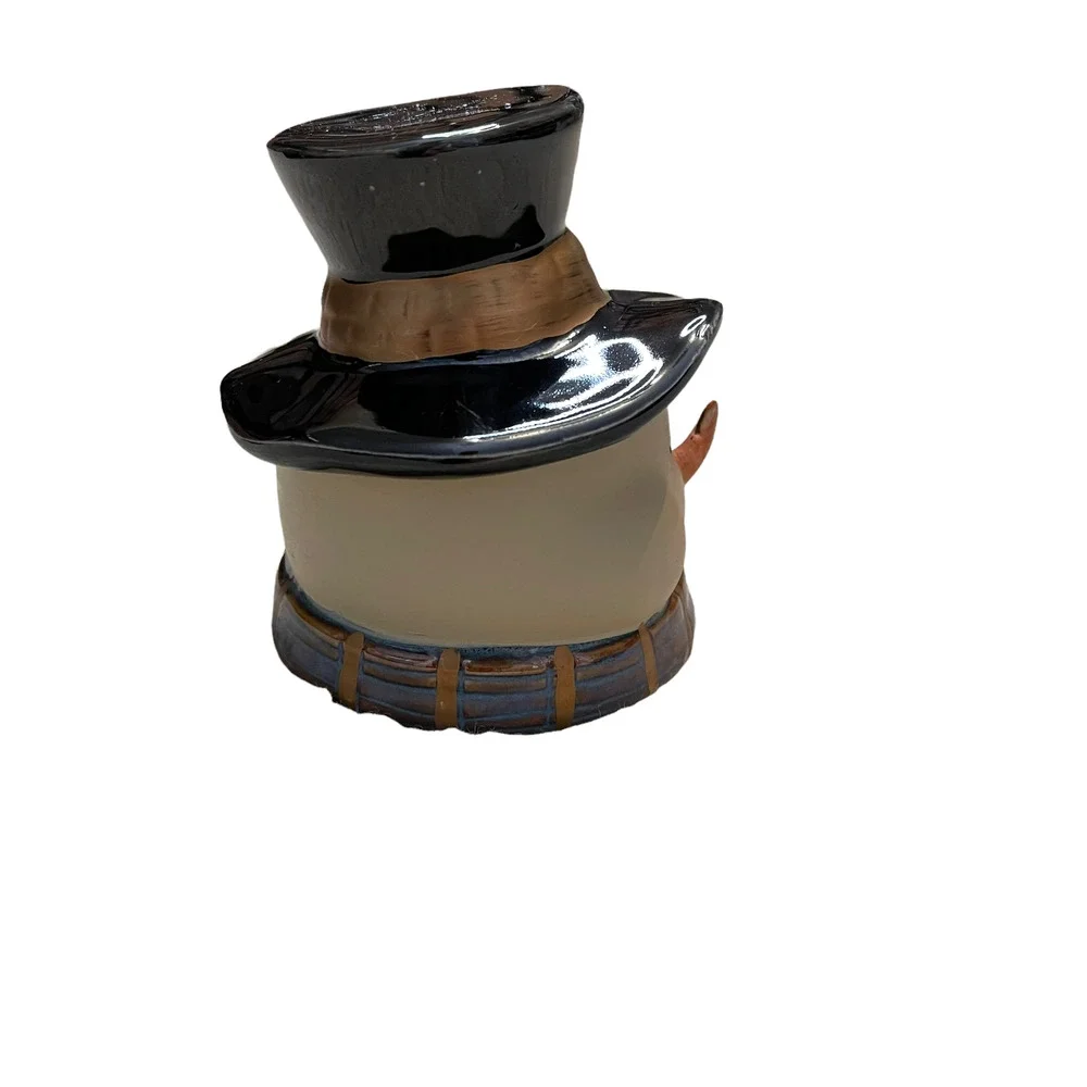 Kirkland's Potter's Garden Snowman‎ Candle Holder With Removable Hat 4.5